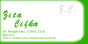 zita cifka business card